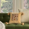 Mina Victory Vintage Insects 15" x 15" Beige Indoor Throw Pillow - 2 of 4