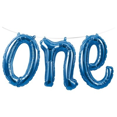 blue number 1 balloon