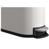 2.6 Gallon / 10 Liter Metal Bathroom Trash Can with Lid, Slim Waterproof Garbage Can for Bedroom, Small Step-on Trash Bin with Inner Bucket - 2 of 4