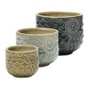 Storied Home Decorative Stoneware Owl Containers, Multicolor, Set of 3 - 3 of 4