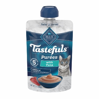 Blue Buffalo Tastefuls Adult Cat Treat Tuna Puree Spouted Pouch 3oz Target