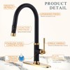 WOWOW Single Handle Pull Down Sprayer Kitchen Faucet with Advanced Spray in Gold - 4 of 4