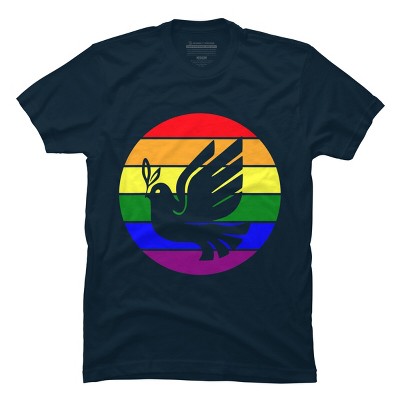 Design By CreativeHT Humans Dove Olive Branch Rainbow Pride By CreativeHT T-Shirt