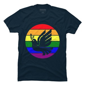 Design By CreativeHT Humans Dove Olive Branch Rainbow Pride By CreativeHT T-Shirt - 1 of 2