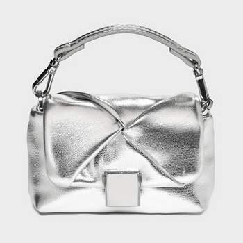 Metallic Silver Leather Strap for Petite/small Bags, Purses, Slgs, Handbags  Choose Length & Hardware Finish 