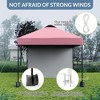 Garvee 10'x10' Outdoor Canopy Tent with Sidewall, Pop up Canopy with Vented Roof, Portable Instant Camping Beach Canopy Tents - 4 of 4