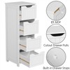 Yaheetech Wooden Bathroom Floor Cabinet Storage Cabinet Organizer with 4 Drawers - 4 of 4