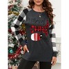Womens Merry Christmas Sweatshirts Cute Long Sleeve T Shirt Raglan Baseball Pullover Top - 2 of 4