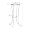 FONTOI Round Side Table with Tempered GlassTabletop, Bedside Table, Plant Stand, Nightstand for Living Room, Bedroom, Home Decor, Black, 12"*28.5"*12" - 3 of 4