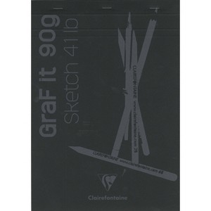 Clairefontaine GraF it Sketch Pads - Blank 80 sheets - 8 x 12 - Black - 1 of 4
