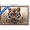 Trends International Reinders: Animals - Hunting Tiger In Grasses Framed Wall Poster Prints - 3 of 4