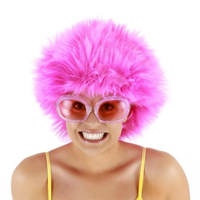 Elope Fuchsia Fuzzy Costume Wig Adult