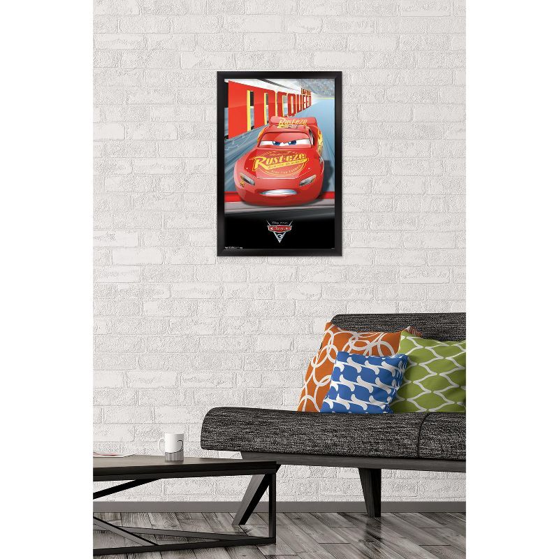 Trends International Disney Pixar Cars 3 - Lightning Framed Wall Poster Prints, 2 of 7