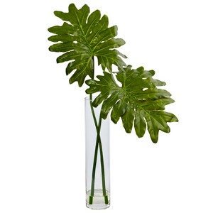 Nearly Natural Selloum Artificial Plant in Cylinder Glass - 1 of 1