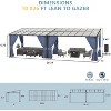ALAULM Wall Mount Gazebo Outdoor Pergola, Hardtop Lean to Gazebo Canopy Awnings with Sloped Roof and Sturdy Steel Frame, for Patio, Deck, Backyard - 2 of 4