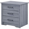 NicBex Nightstand with 3 Drawers,Bedside Table with Handles and  Gray/Brown finish,Modern Side Table for Bedroom,Living Room,Gray/Brown - 2 of 4