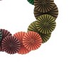 TopComfy Decorative Object Handcrafted Holiday Paper Blossom Wreath for Festive Home Decor, Multicolored, 14.96"*14.96"*0.78" - 3 of 4