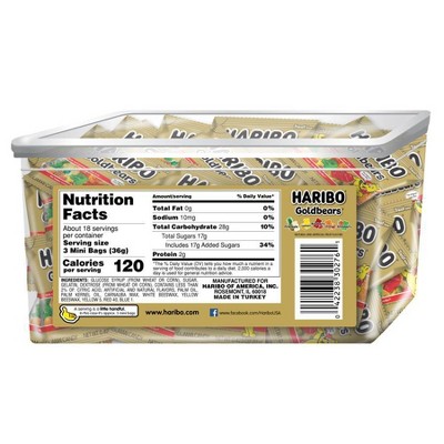 Haribo Goldbears Tub - 54ct/22.8oz : Target