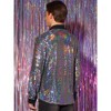 Lars Amadeus Men's Long Sleeves Button Down Disco Party Shiny Sequin Shirt - 3 of 4