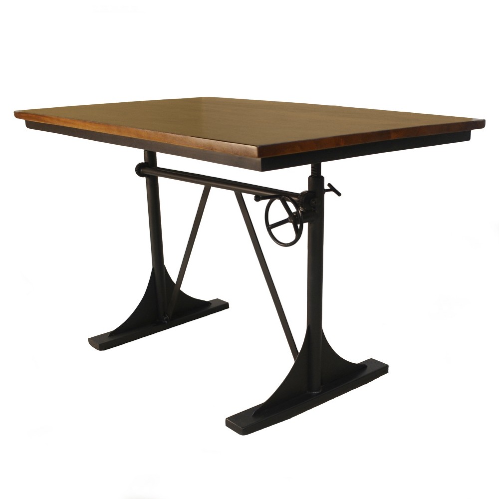 Photos - Office Desk Miller Sit Or Stand Adjustable Desk Black - Carolina Chair & Table