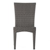 VASIP 1 Piece Patio Wicker Dining Chair, Outdoor Heavy Duty Iron Frame Rattan Chair,  All Weather Chair for Poolside, Backyard, Deck, Brown Multi - 4 of 4