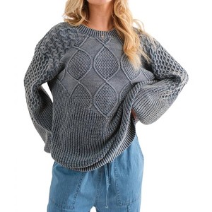 Women's Classic Feelings Textured Sweater - And The Why - 1 of 4