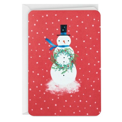 Hallmark 10ct Snowman and Wreath Holiday Greeting Card