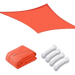 Yescom 12x12 Ft 97% UV Block Square Sun Shade Sail Heavy Duty HDPE Canopy Patio Lawn Red - 1 of 4