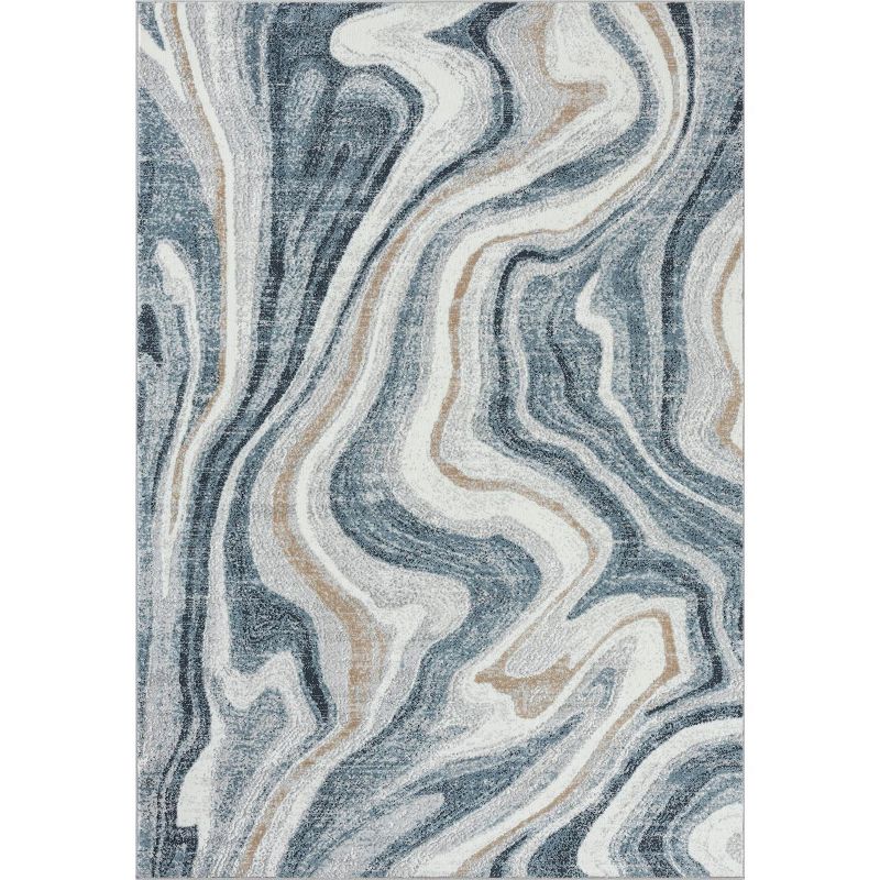Luxe Weavers Marble Patterned Abstract Swirl Area Rug, 3 of 12
