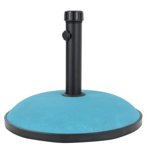 Terracota 66lbs Round Concrete and Iron Umbrella Base - Teal - Christopher Knight Home, Blue