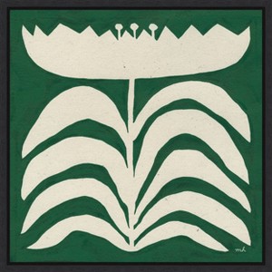 Amanti Art Delighted Floral II Emerald by Moira Hershey Canvas Wall Art Print Framed 22 x 22-in. - 1 of 4