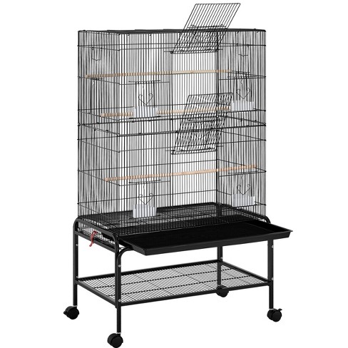 Yaheetech 53"H Rolling Metal Parrot Cage  Birdcage, Black - image 1 of 4