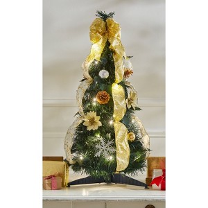 BrylaneHome Fully Decorated Pre-Lit Pop-Up Christmas Tree - 1 of 4