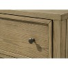 1pc Rustic 2-Drawer Nightstand with Open Shelf Wooden Bedroom Nightstand Tan / Beige Natural - 4 of 4