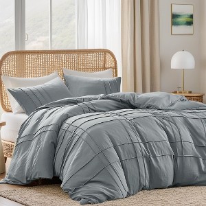BAGOKIE 2/3-Piece Bedding Set Duvet Cover with Pillow Shams - 1 of 4