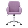 NicBex Office Chair Modern Height Adjustable Ergonomic Chair Computer Chair with 5 Casters and Silver Base for Office, Study, Bedroom, Lilac - 3 of 4