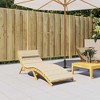 vidaXL Sun Lounger Cushion Beige Oxford fabric 70.9" x 23.6" x 1.6 - 2 of 4