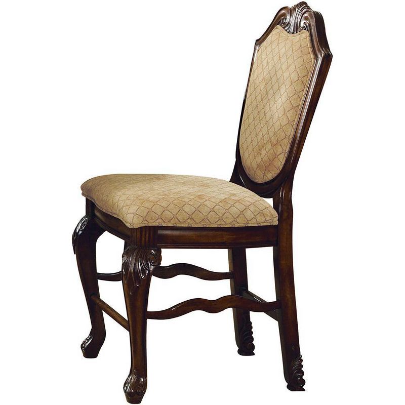 Set of 2 21&#34; Chateau De Ville Fabric Counter Height Barstools Espresso - Acme Furniture, 4 of 8