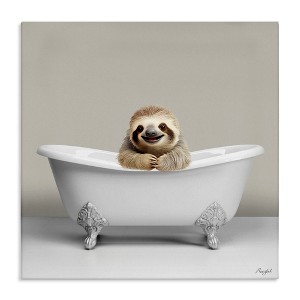 Stupell Industries Happy Sloth in Bathtub, 30" x 30" - 1 of 4