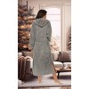 ADR Women's Warm Fleece Nightgown, Oversized Hoodie, Long Hooded Sweatshirt Robe - 2 of 4