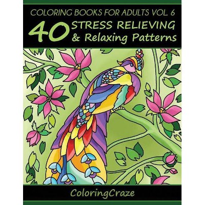 Coloring Books For Adults Volume 6 - (Anti-Stress Art Therapy) 4th Edition by  Coloringcraze (Paperback)