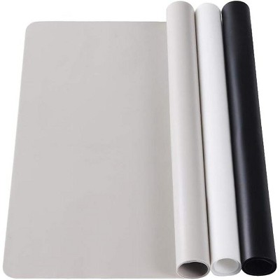 JDICTION 3 Pack Large Silicone Mats 15.7" x 11.8" - Craft Sheets for Resin Jewelry Casting & Liquid Art (Black, Gray, Beige)