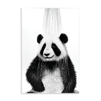 Stupell Industries Panda Bathroom Splash Wall Plaque Art