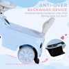 Vynxaria Blance bike, Foot to Floor Sliding Car with Horn, Steering Wheel &  Anti-Over-Backwards System for Toddler Ages 18-36 Months, Light Blue - 4 of 4