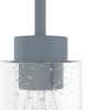 Hunter Fans 4" Hartland Mini Pendant Light Indigo Blue Seeded Glass Finish - 4 of 4