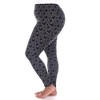 Women's Plus Size Super Soft Midi-Rise Printed Leggings - One Size Fits Most Plus - White Mark - 3 of 3