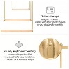 Luna 6 in. x 37 in. 31.5 in. Gold and Natural Wood Decorative Shelves - 3 of 4