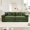 82.6" Oversized Cloud Modular Sectional Couch, Corduroy Fabric, Extra-Wide Armrests, Throw Pillows, Ergonomic Design - 2 of 4