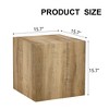 VYNXARIA Modern Square MDF Coffee Table with Light Wood Texture - 4 of 4