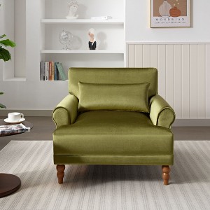 NicBex Accent Chair with Backrest, Upholstered Armchair Comfy Sofa Chair for Living Room, Bedroom - 1 of 4